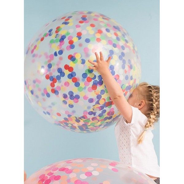 Meri Meri Γιγάντιο Μπάλονι με Confetti - Multi Color, παιδικο παρτυ, ιδεες για παιδικο παρτυ, διακοσμητικα μπαλονια, 