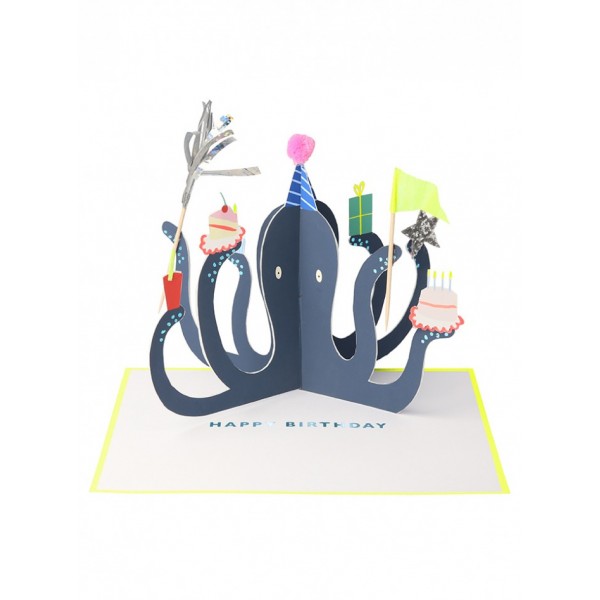 Meri Meri Ευχετήρια Κάρτα Party Octopus ΠΑΙΔΙΚΑ ΑΞΕΣΟΥΑΡ