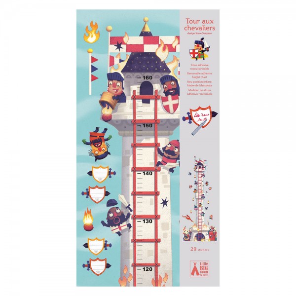 Παιδικη διακοσμηση τοιχου - Djeco Αυτοκόλλητο αναστημόμετρο 'Ο πύργος των ιπποτών' ΑΞΕΣΟΥΑΡ