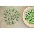 Grapat mandala - Small green cones