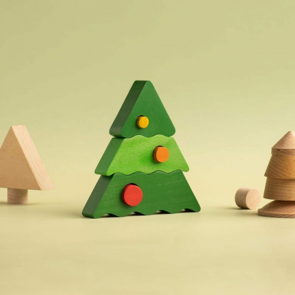 Animi Stacking Puzzle Figure Toy  - Christmas Tree ΕΚΠΑΙΔΕΥΤΙΚΑ ΠΑΙΧΝΙΔΙΑ