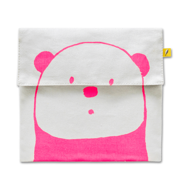 Fluf Οικολογική θήκη - Panda Pink Οικολογικές Θήκες για το φαγητό