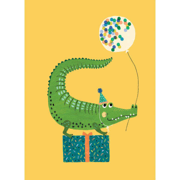 Petit Monkey Postcard - Crocodile Party